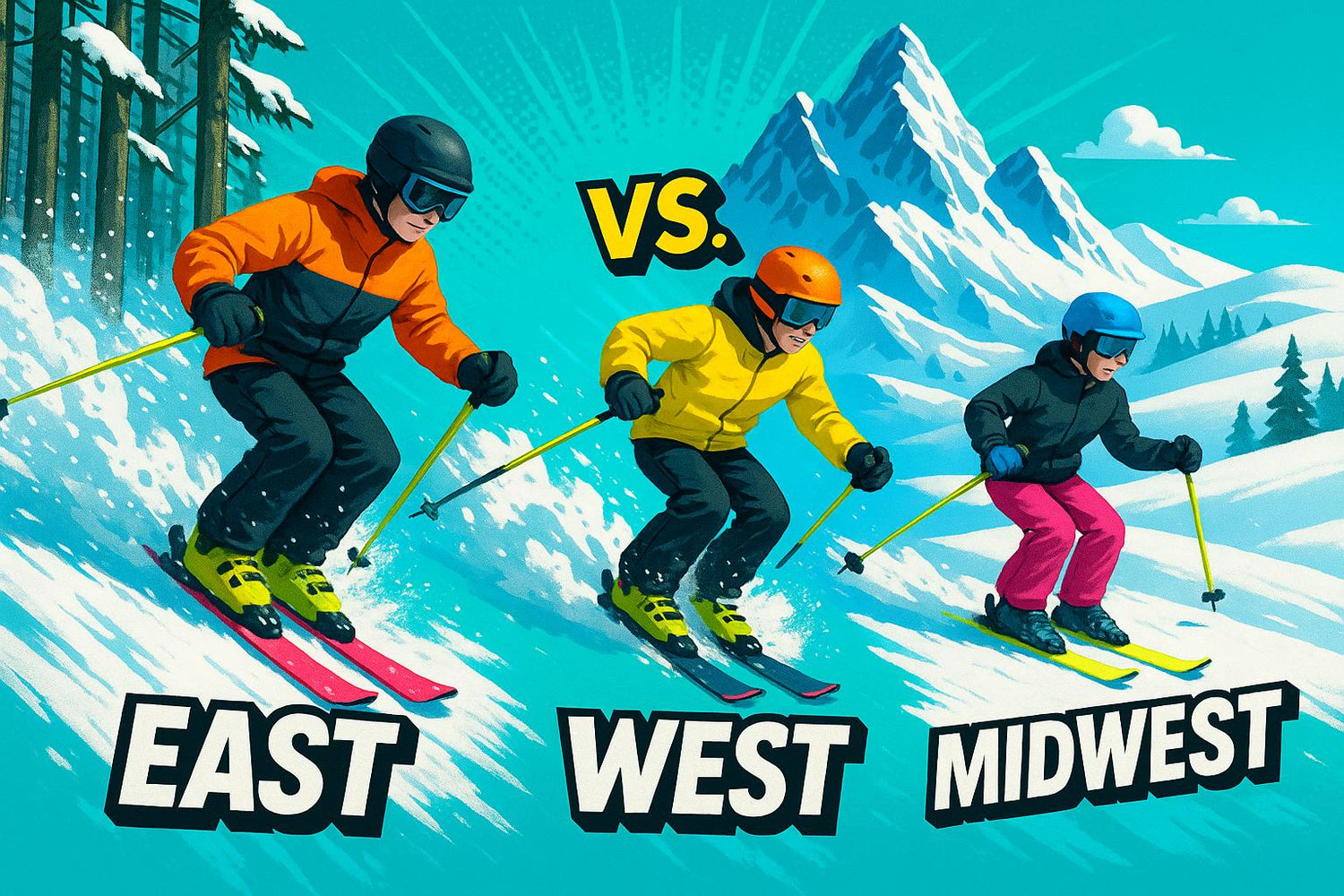East vs. West vs. Midwest Ski Terrain - How it Should Influence Your Ski Choice