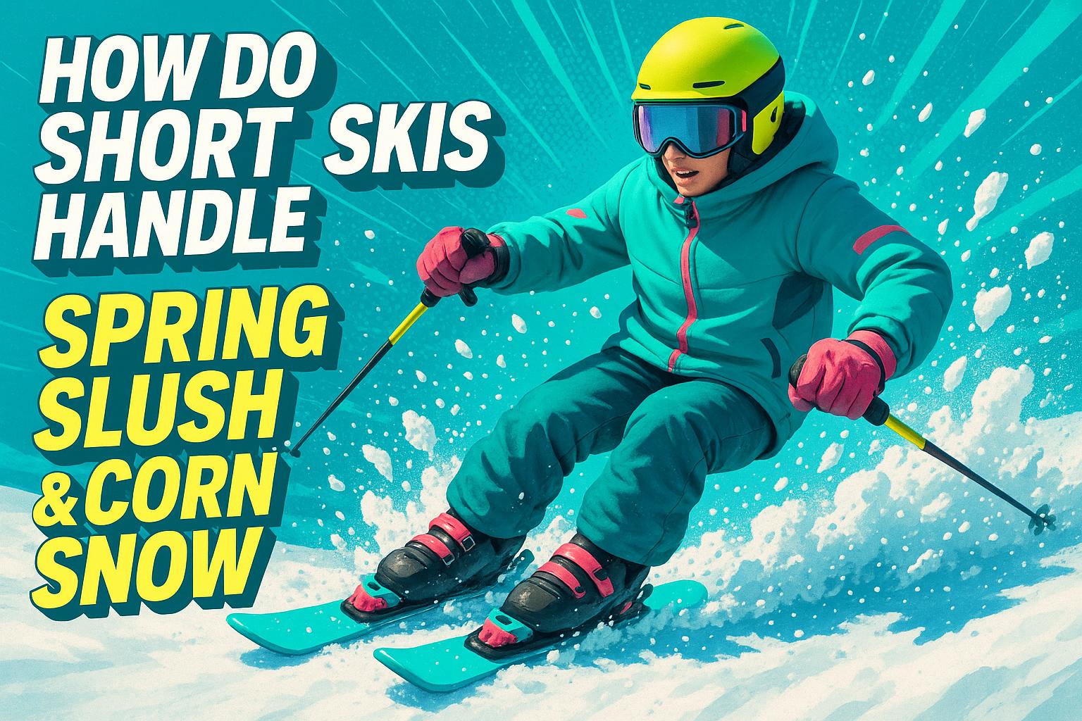 How Do Short Skis Handle Spring Slush and Corn Snow Conditions?