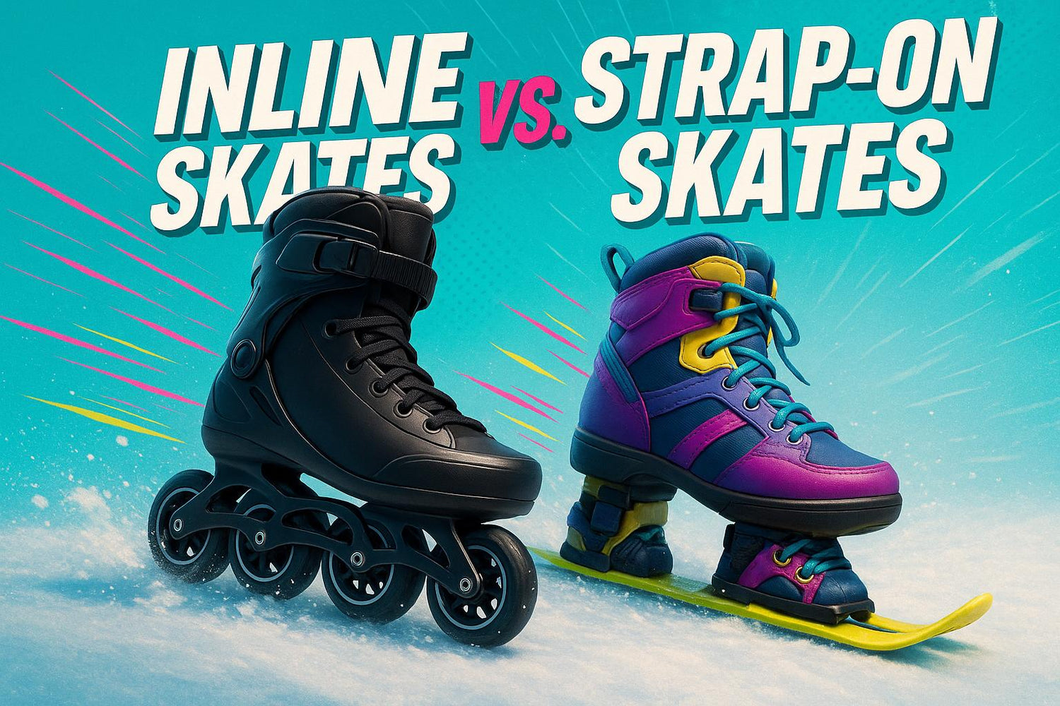 Inline Skates vs. Strap-On Skates: Comfort, Control & Safety Compared - snowfeet*