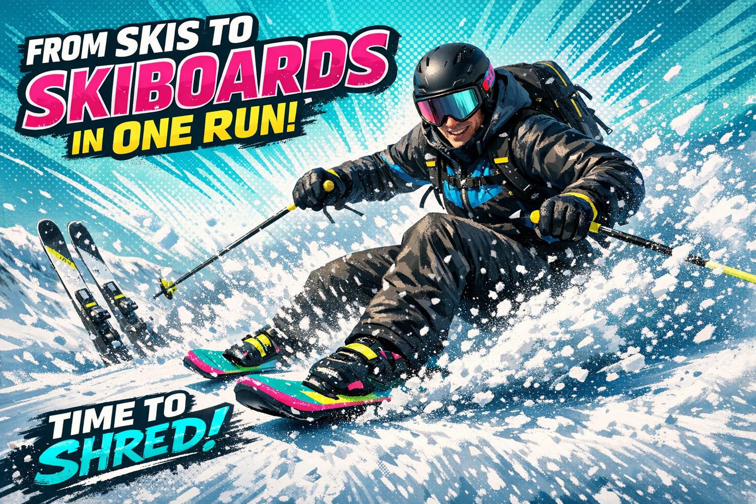 How to Transition from Traditional Skis to Skiboards in One Run