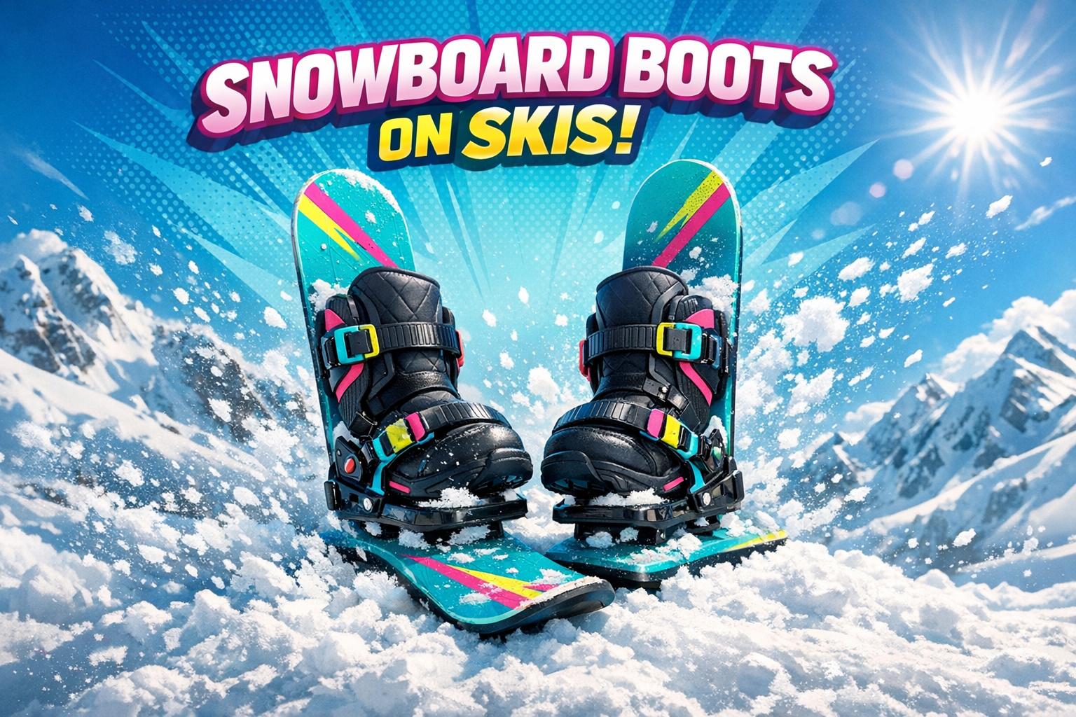 Why Snowboarders Switch to Skis With Snowboard Bindings - snowfeet*