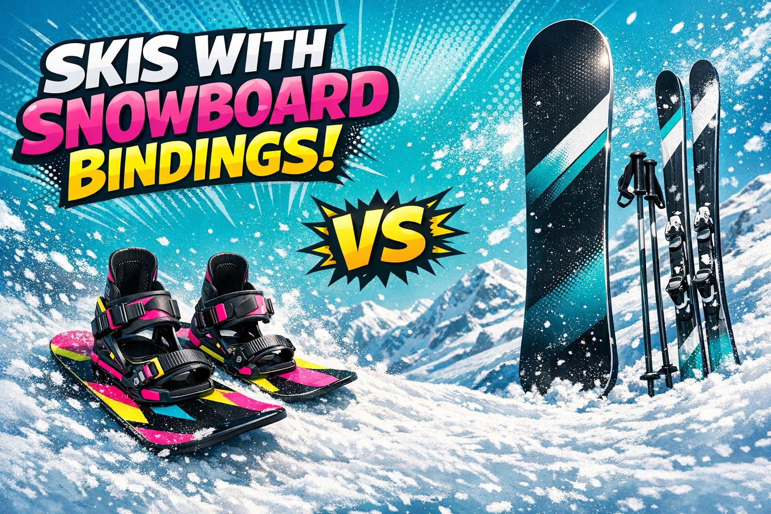 Skis With Snowboard Bindings Pros and Cons in 2026 - snowfeet*