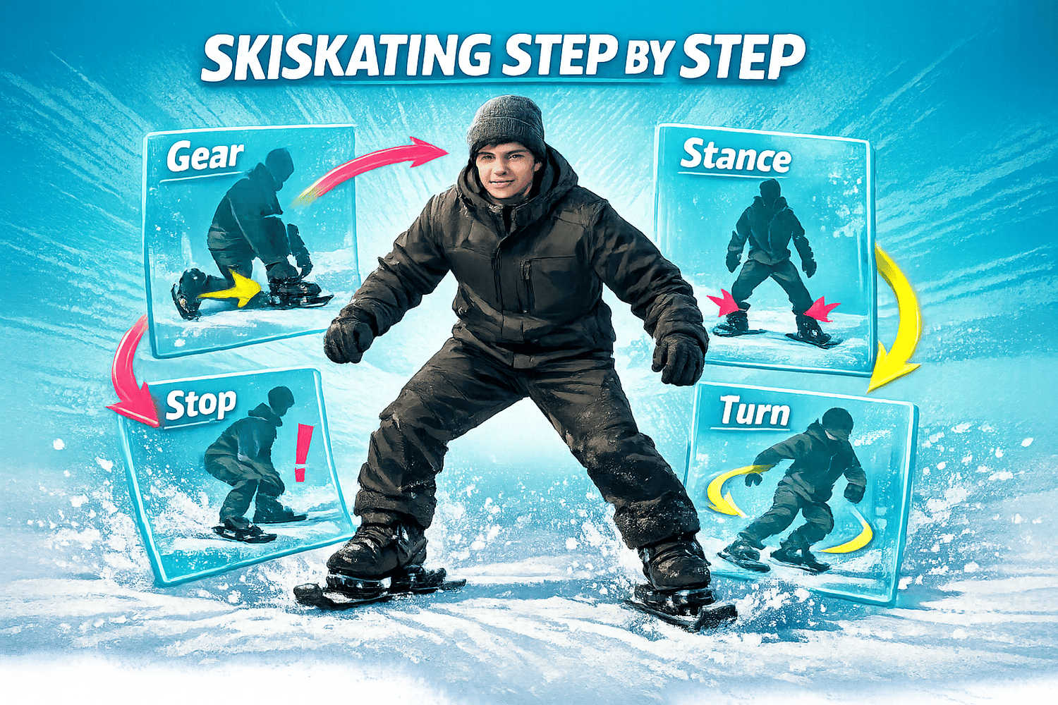 How Beginners Actually Learn Skiskating Step by Step - snowfeet*