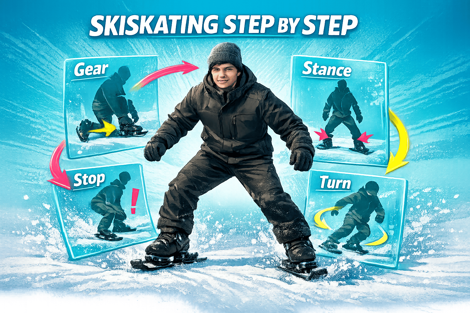 How Beginners Actually Learn Skiskating Step by Step - snowfeet*
