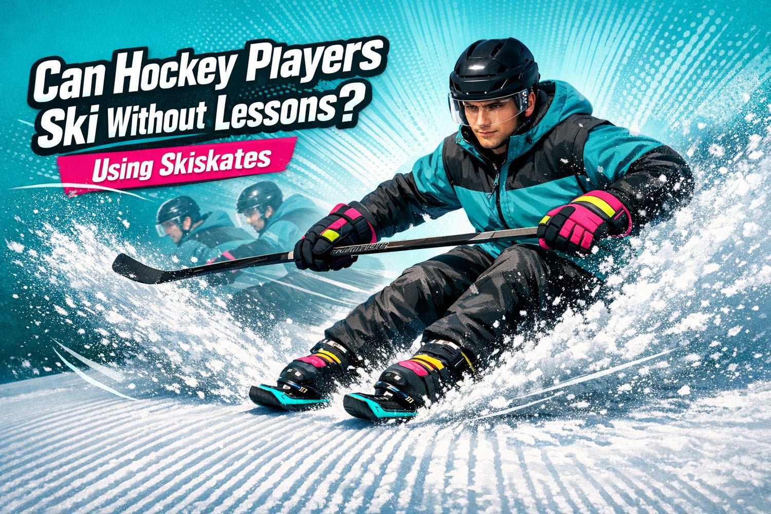 Can Hockey Players Ski Without Lessons Using Skiskates - snowfeet*