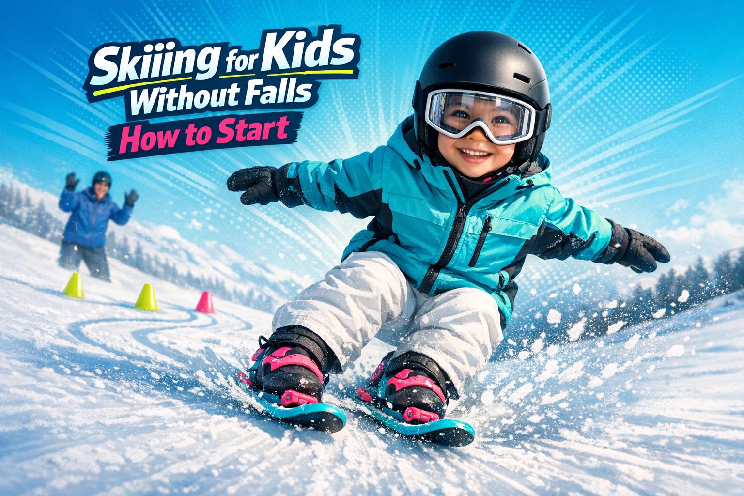 Skiing for Kids Without Falls How to Start - snowfeet*