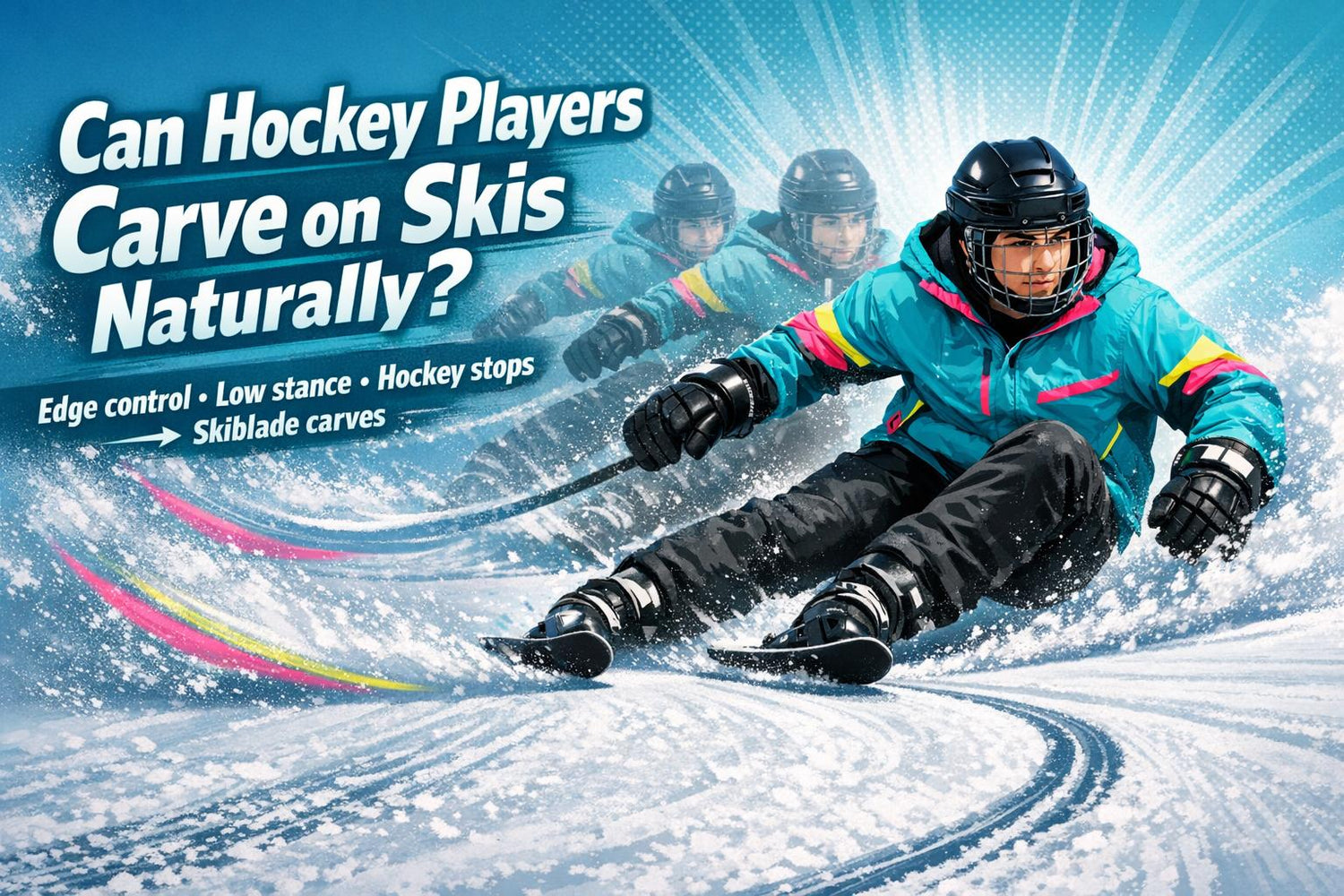 Can Hockey Players Carve on Skis Naturally - snowfeet*