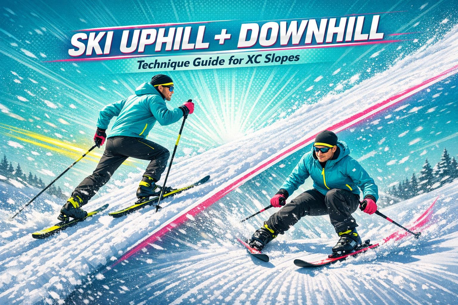 How to Cross-Country Ski Uphill and Downhill: Technique Guide for Slopes - snowfeet*