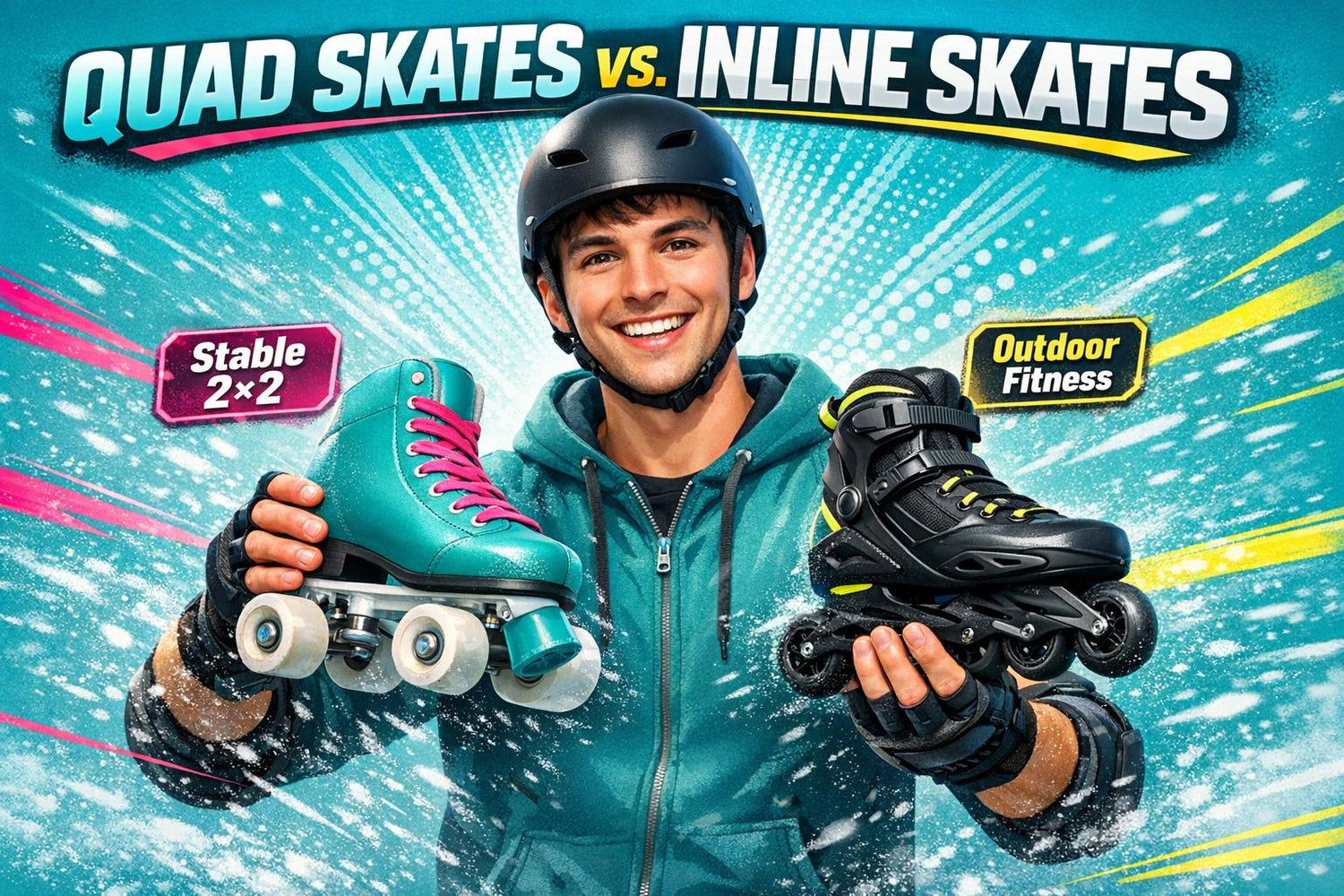 Quad Skates vs. Inline Skates: Which Is Easier for Beginners? - snowfeet*