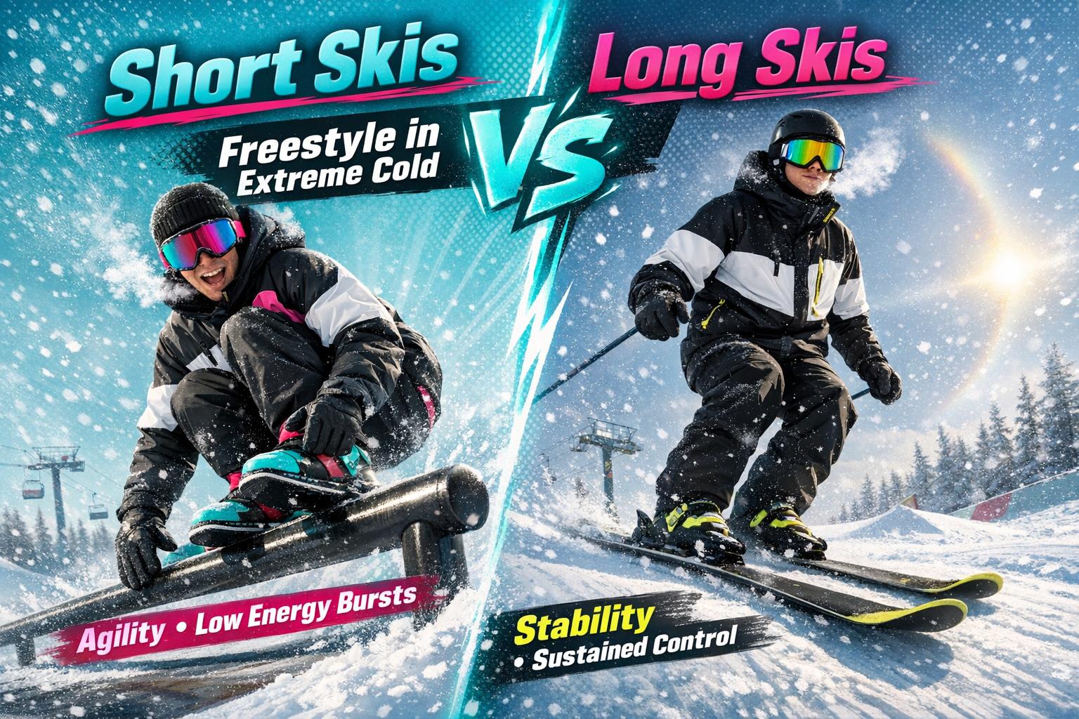 Short Skis vs Long Skis: Freestyle in Extreme Cold - snowfeet*