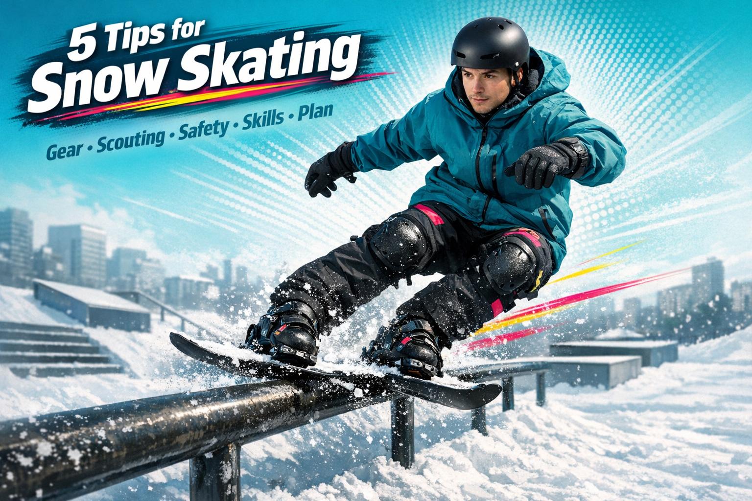 5 Tips for Snow Skating in Urban Terrain Parks - snowfeet*