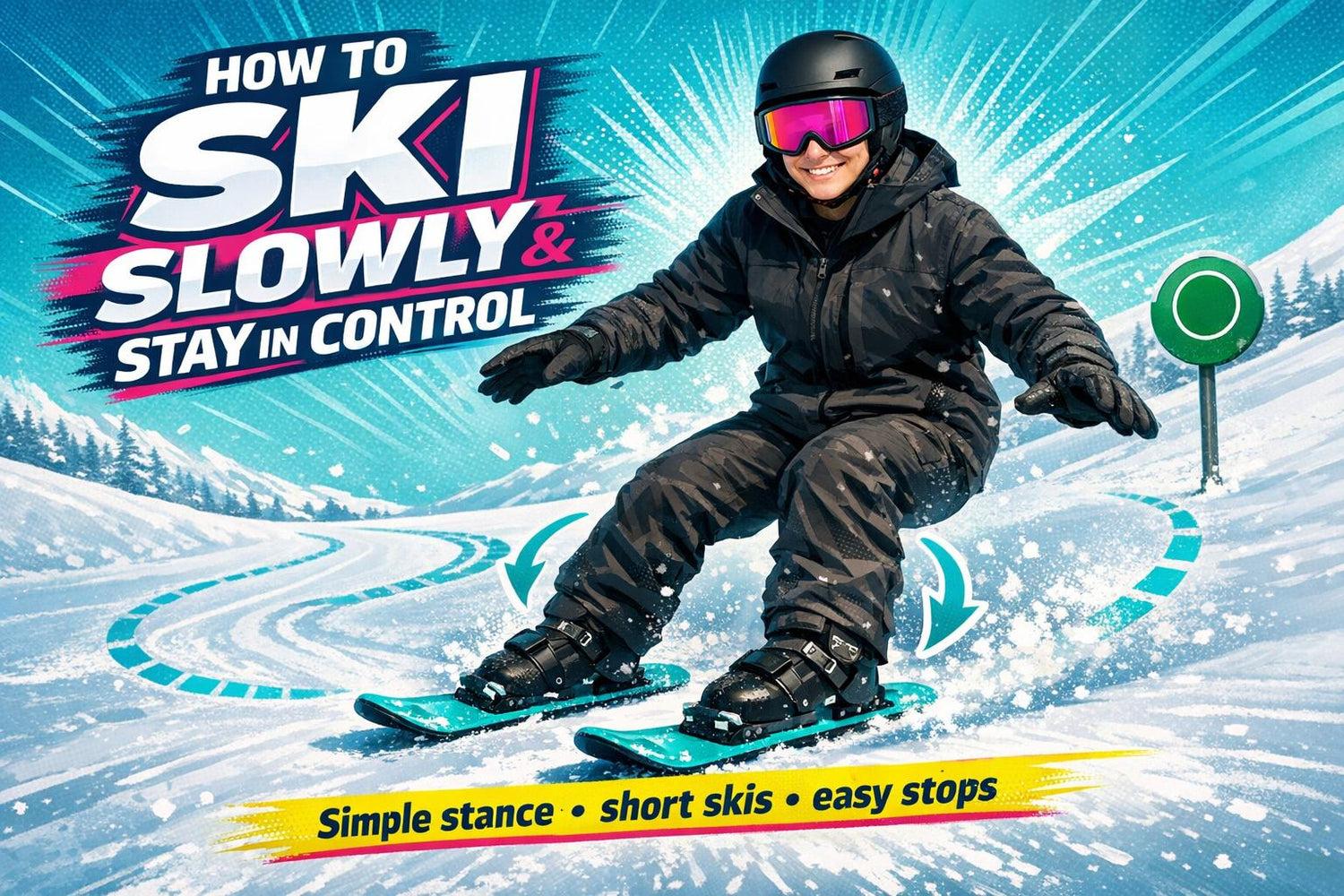 How to Ski Slowly and Stay in Control - snowfeet*
