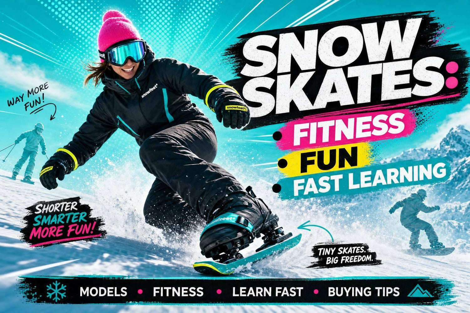 Snow Skates for Fitness, Fun, and Fast Learning - snowfeet*