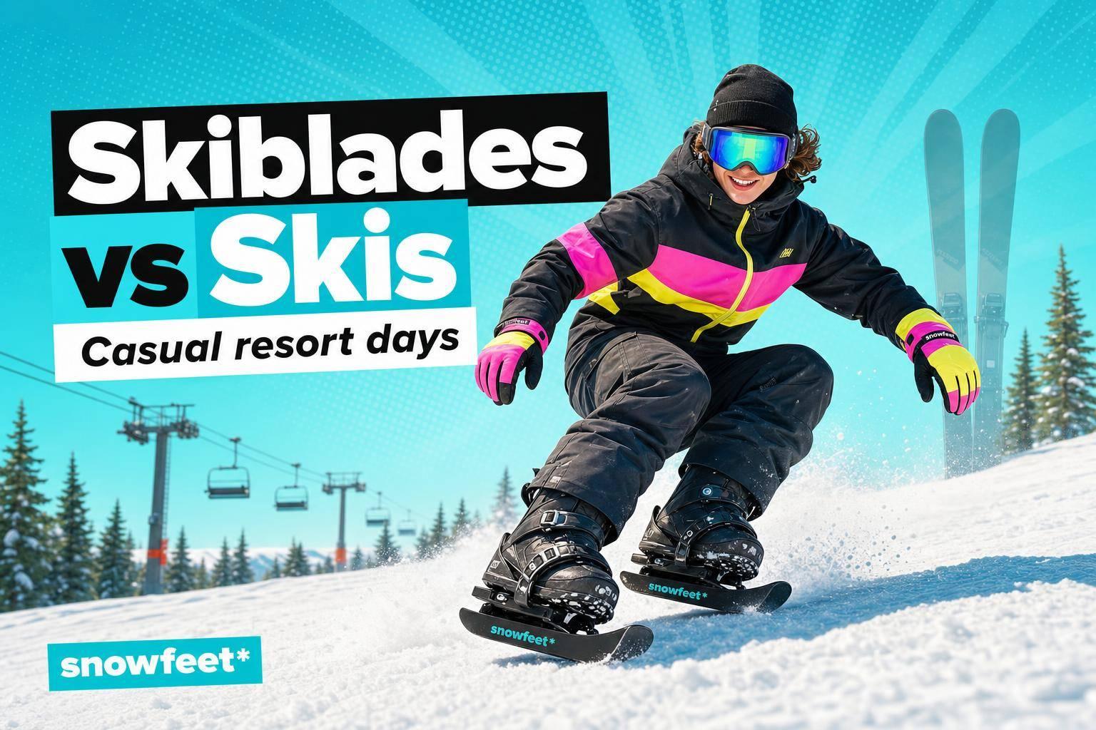 Skiblades vs Regular Skis for Casual Resort Skiing - snowfeet*