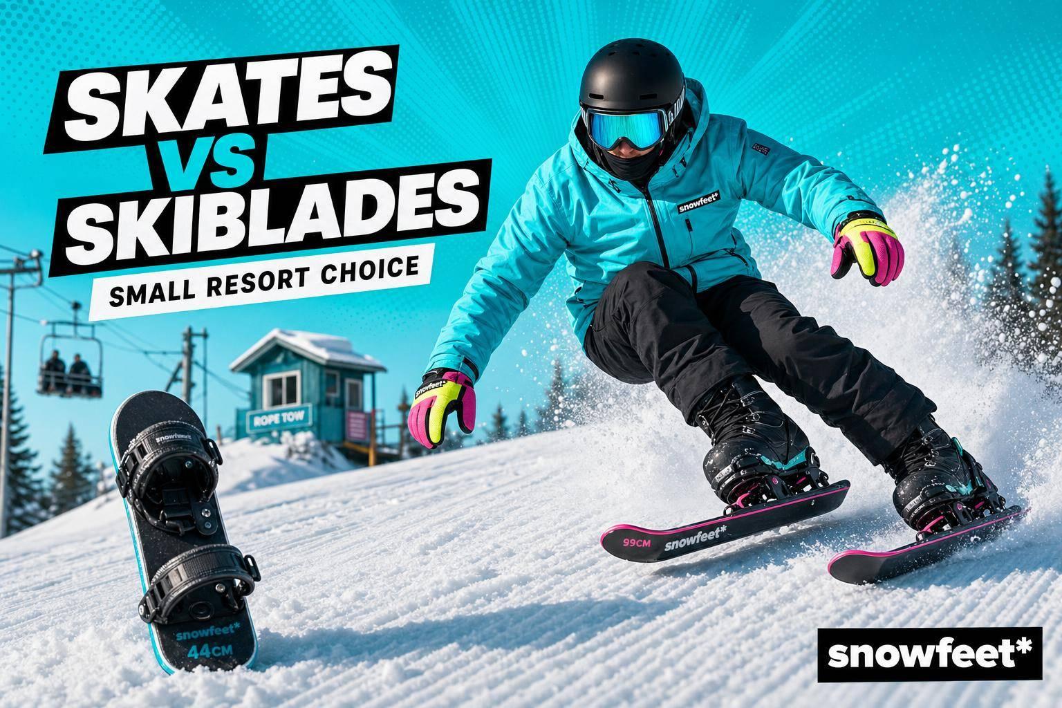 Snow Skates vs Skiblades for Small Ski Resorts - snowfeet*
