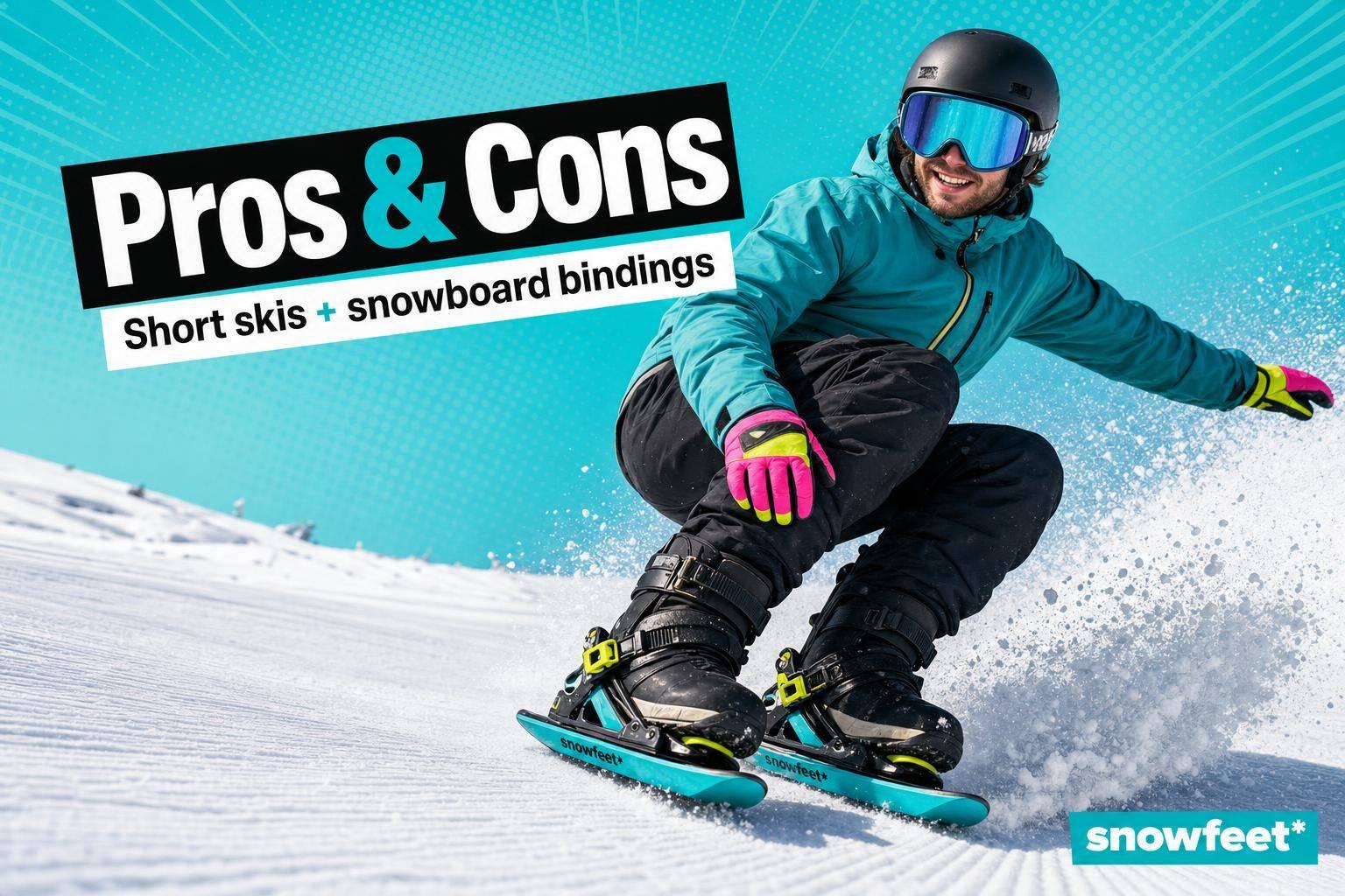 Short Skis With Snowboard Bindings: Pros and Cons - snowfeet*