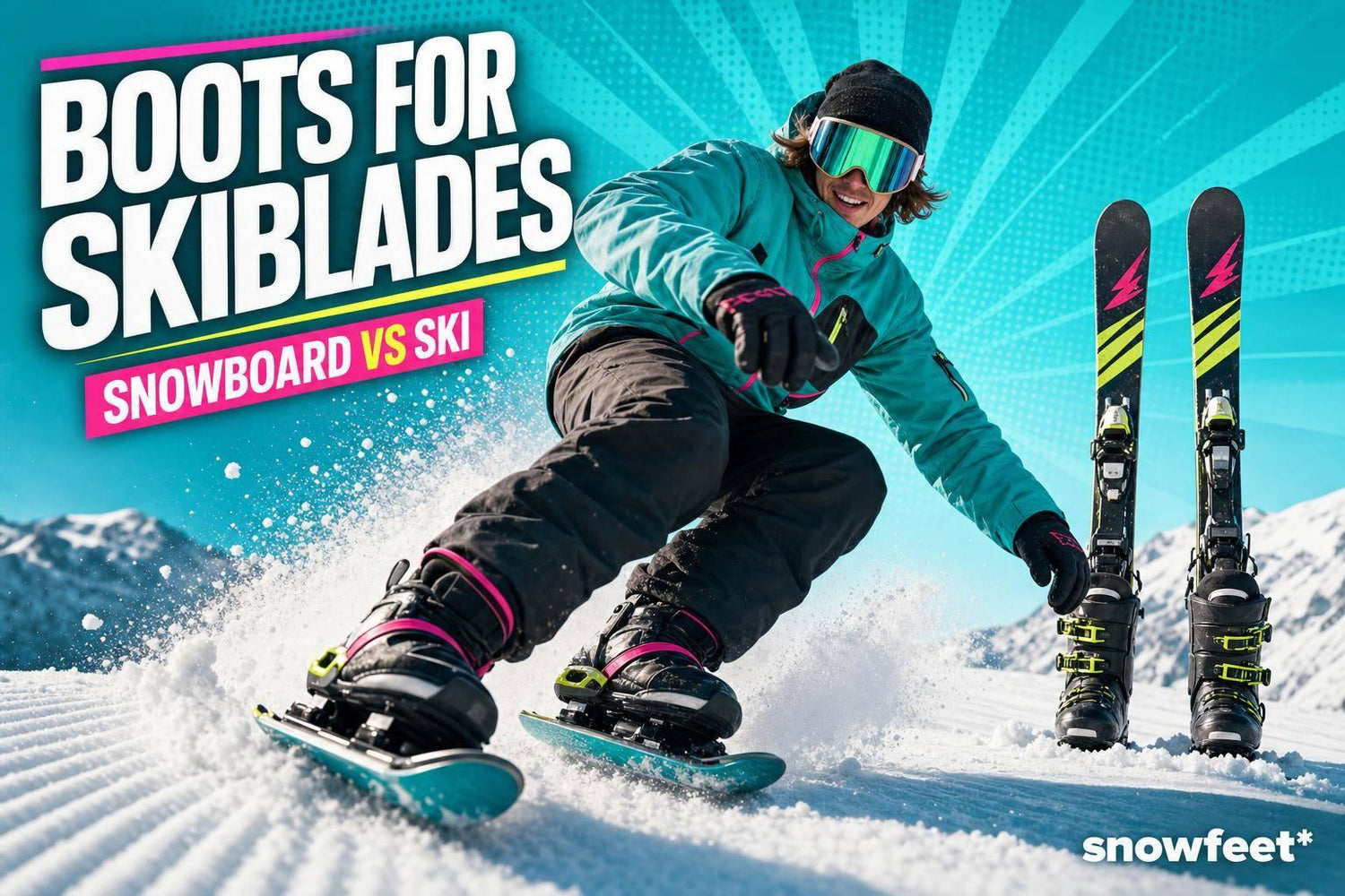 Ski Boots vs Snowboard Boots for Skiblades - snowfeet*