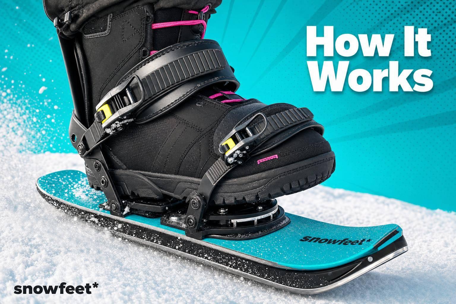 Skiblades With Snowboard Bindings: How It Works - snowfeet*