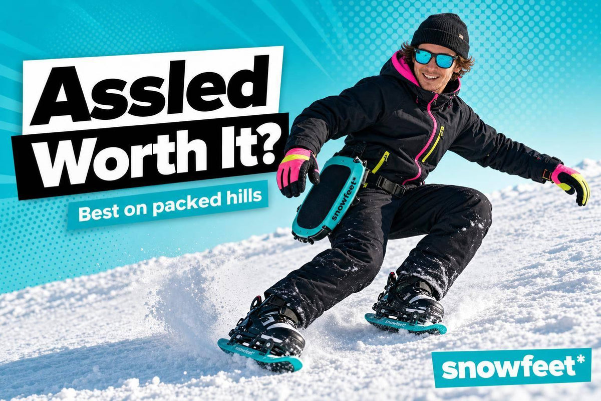 Is the Assled Worth It? Honest Wearable-Sled Review - snowfeet*
