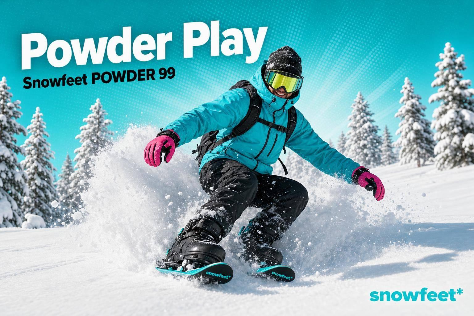 Honest Review: Snowfeet POWDER 99 cm in Deep Snow - snowfeet*