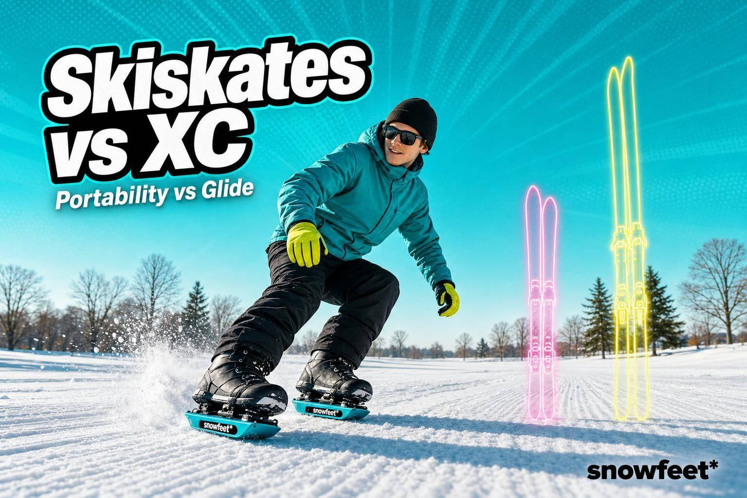 Skiskates vs Cross-Country Skis for Flat Snow - snowfeet*