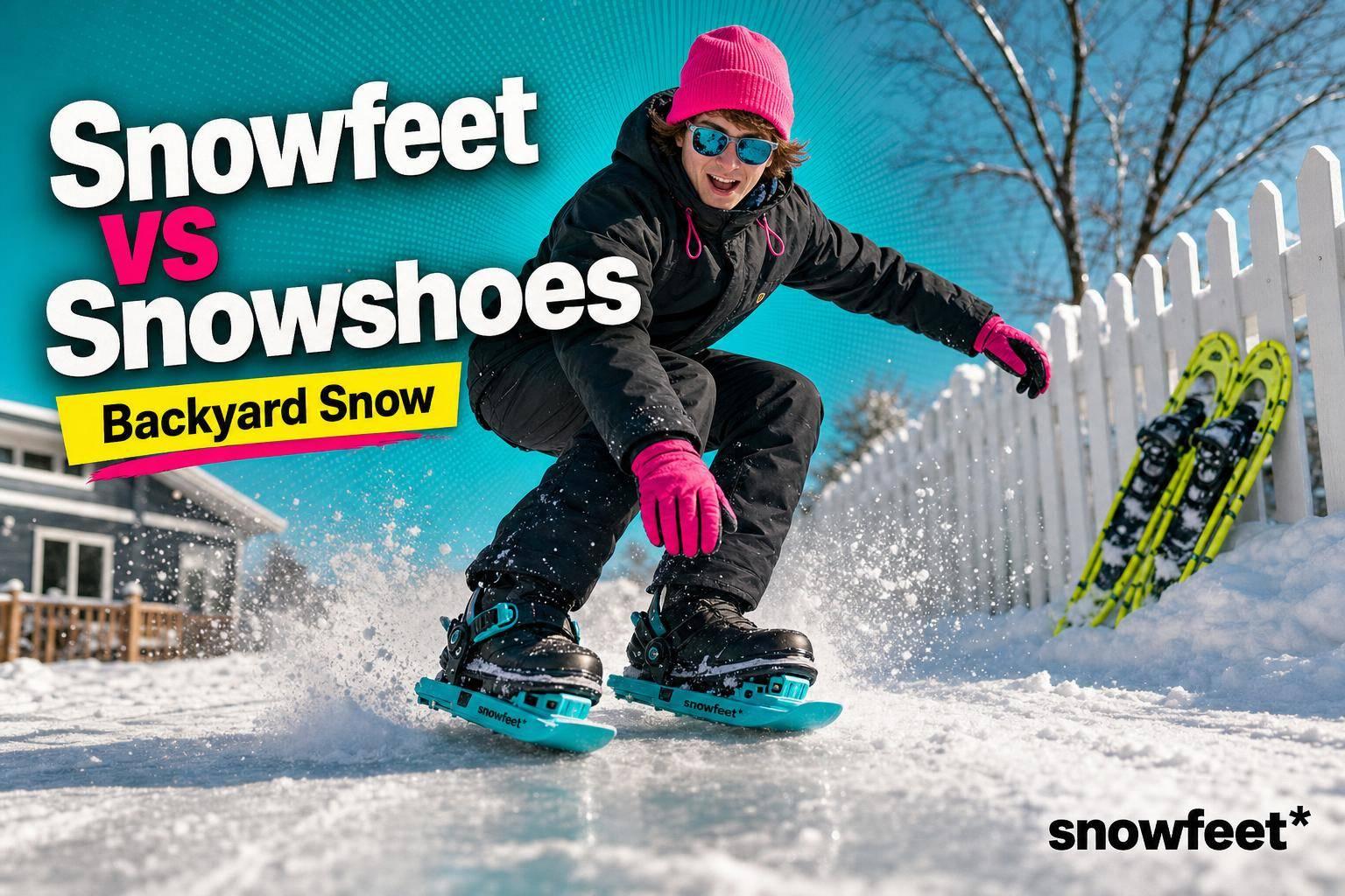 Snowfeet vs Snowshoes for Backyard Snow - snowfeet*