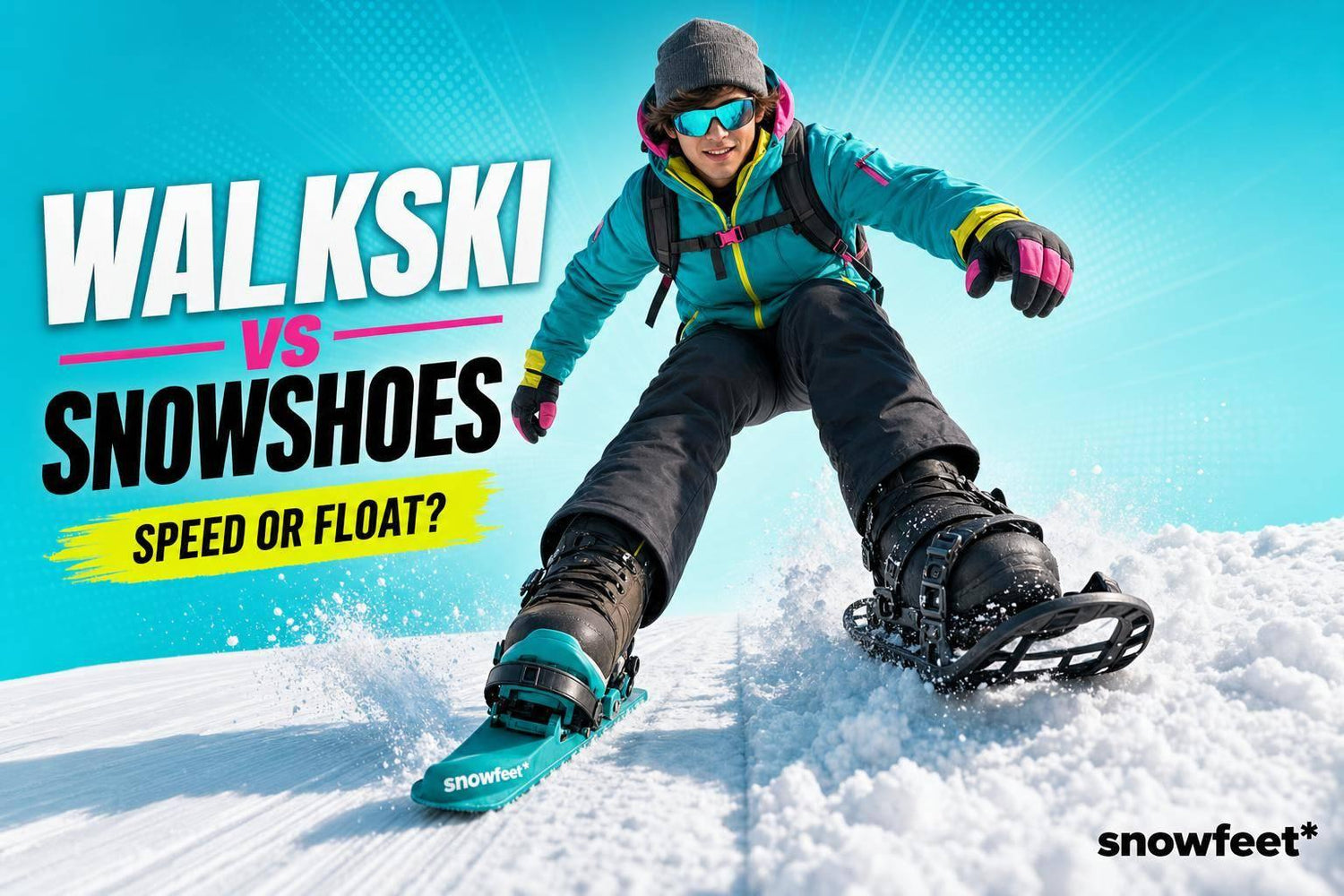 WALKSKI vs Snowshoes for Winter Hiking - snowfeet*