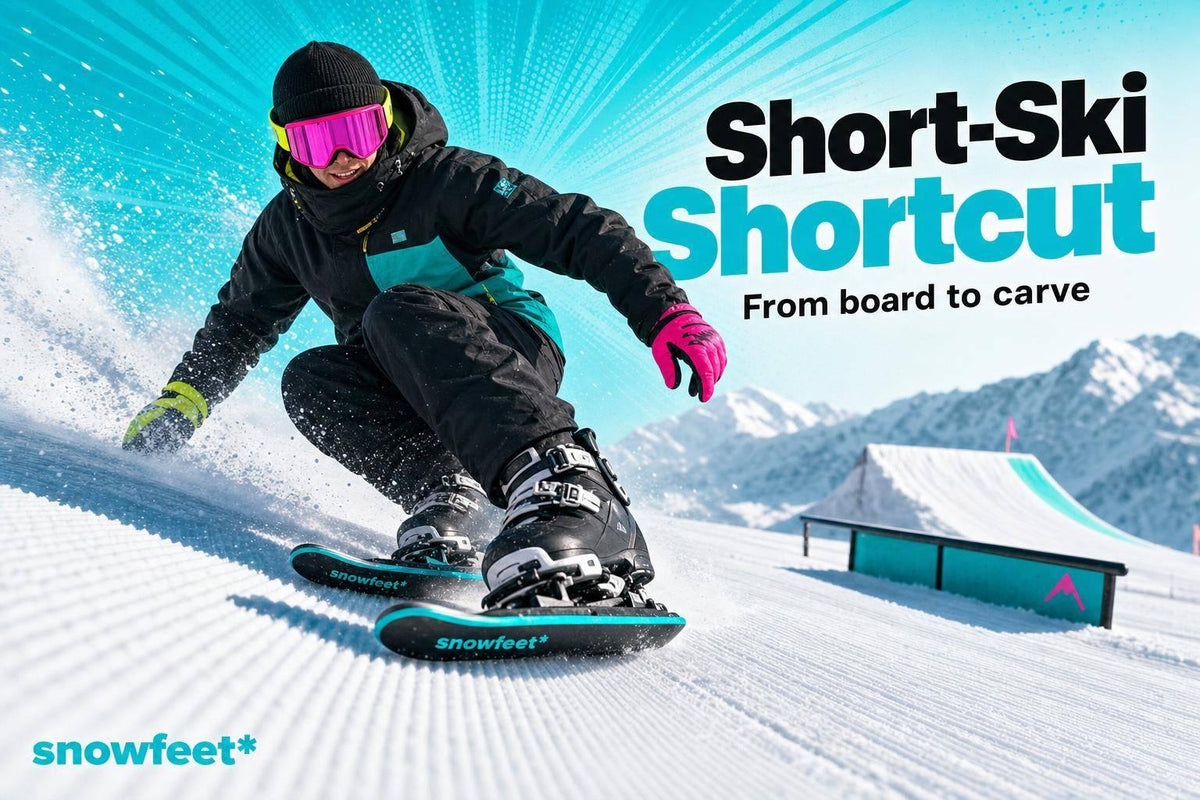 Skiing for Snowboarders: The Short-Ski Shortcut - snowfeet*