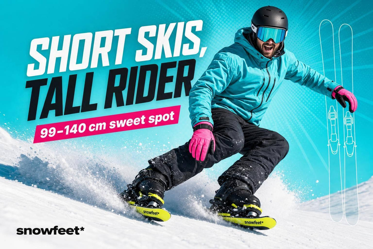Do Short Skis Work for Big and Tall Riders? - snowfeet*