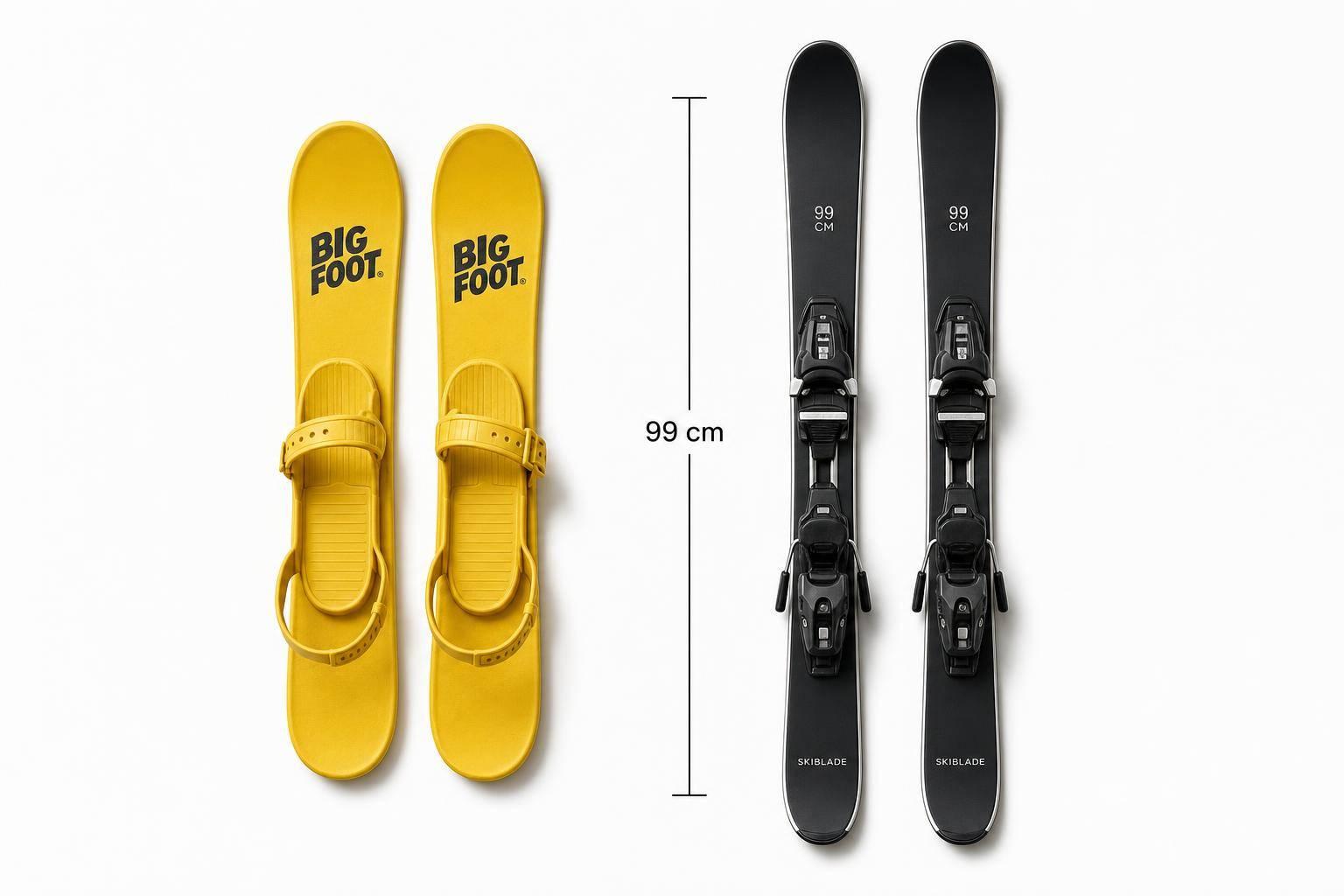 Big Foot Skis vs Modern Skiblades