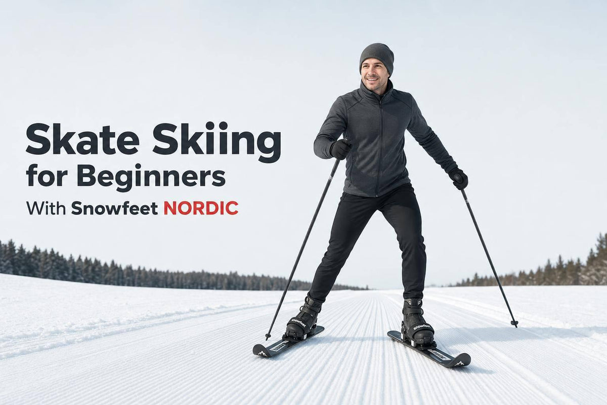 Skate Skiing for Beginners With Snowfeet NORDIC - snowfeet*