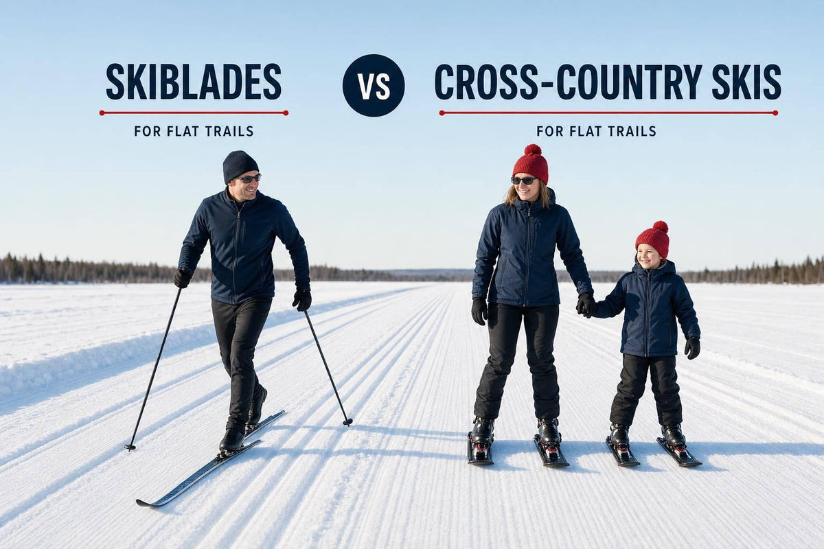 Skiblades vs Cross-Country Skis for Flat Trails - snowfeet*