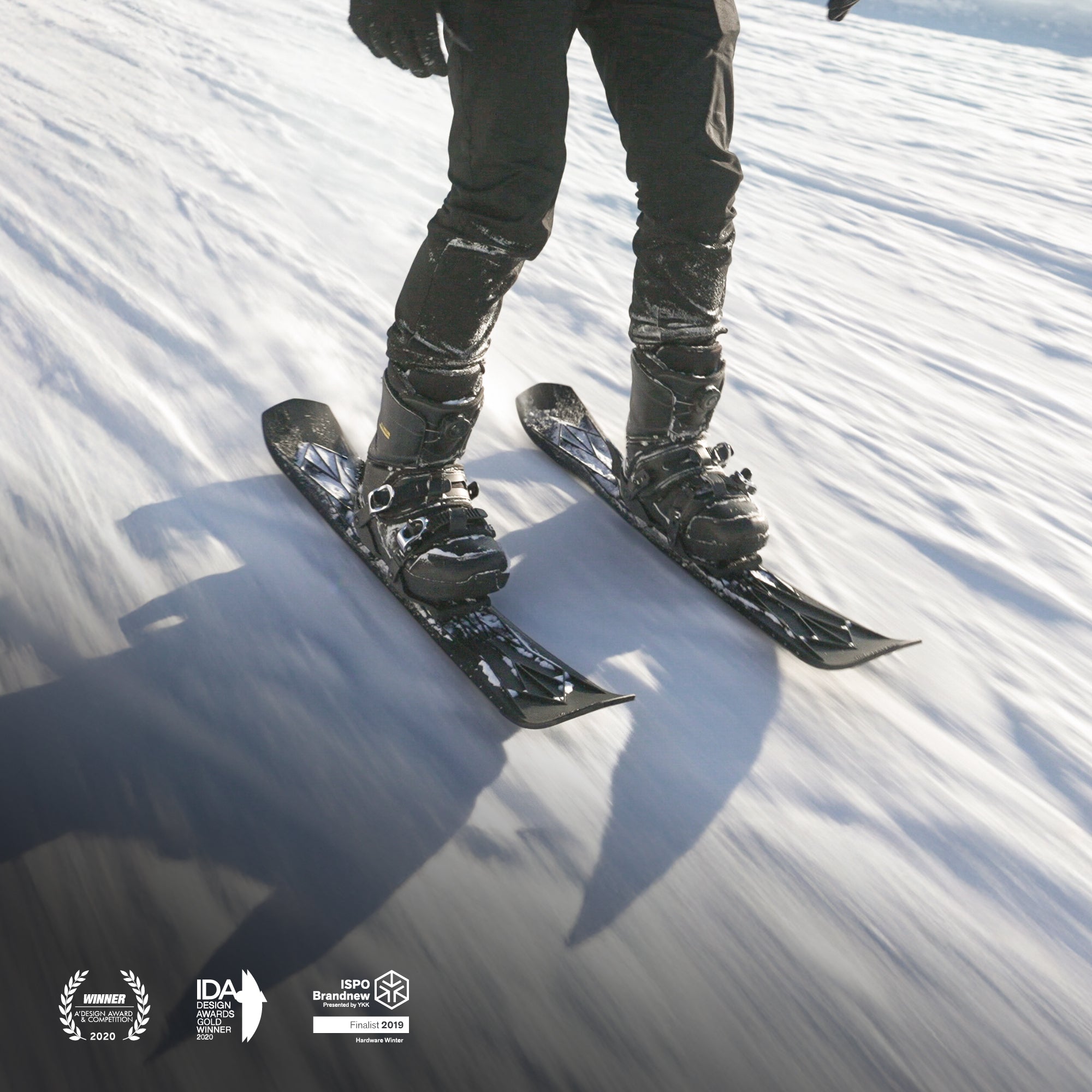 Snowfeet* 100 CM | Skiblades | Snowblades Skiboards Short Skis | Lightweight Flex Core - snowfeet*