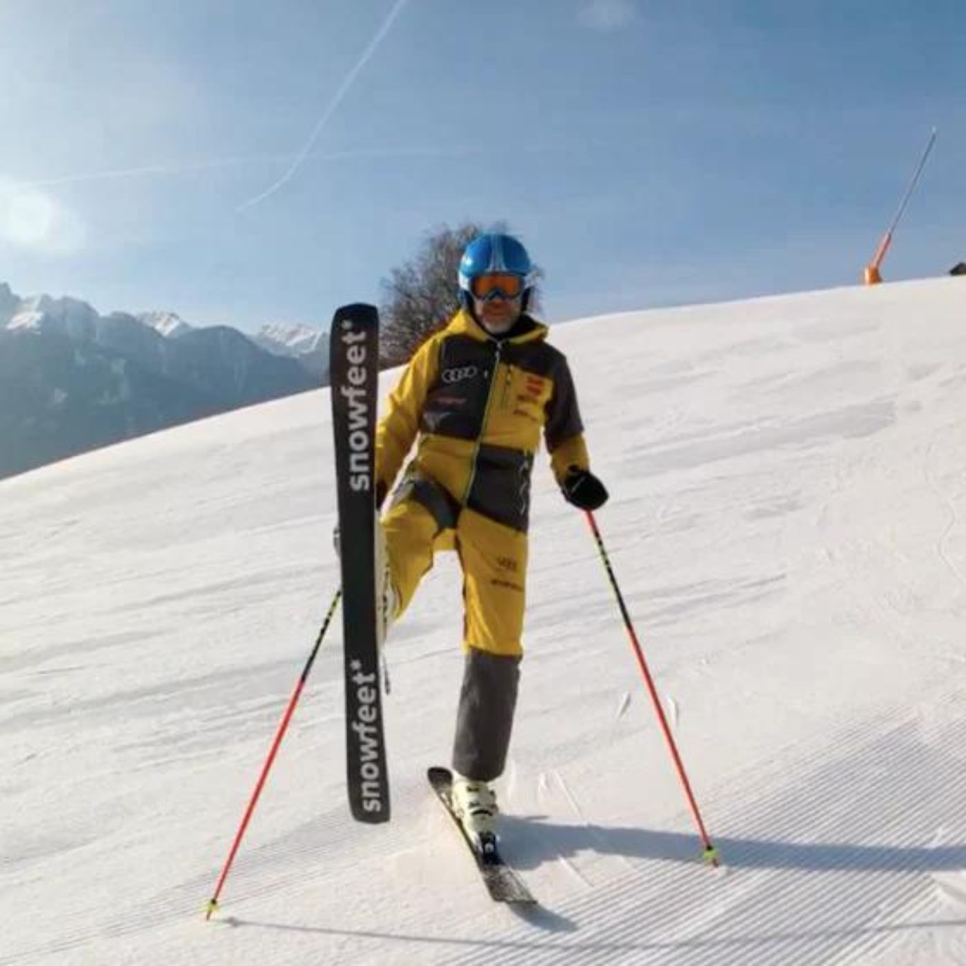 skiing, resort, short skis,, skiskates, skiboards, skiblades, snowfeet, mountains, winter, outdoor, sport, fun, skis for older skier
