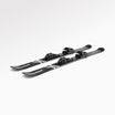 Skiboards Snowblades Short Mini Skis - snowfeet* 120 CM, Product photo, wood core skis, pro ski binding, black mountain color.