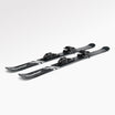 Skiboards Snowblades Short Mini Skis - snowfeet* 120 CM, Product photo, wood core skis, pro ski binding, black mountain color.