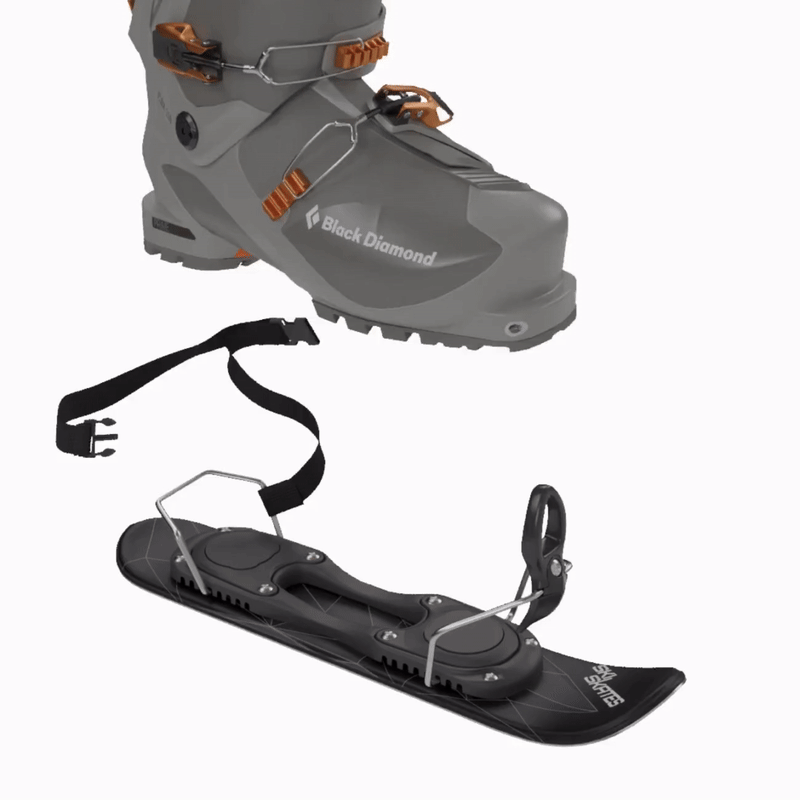 Skiskates by Snowfeet* | 44 CM | Black Triangle | Ski bindings | Skiblades Snowblades Mini Skis | Shortest Ski