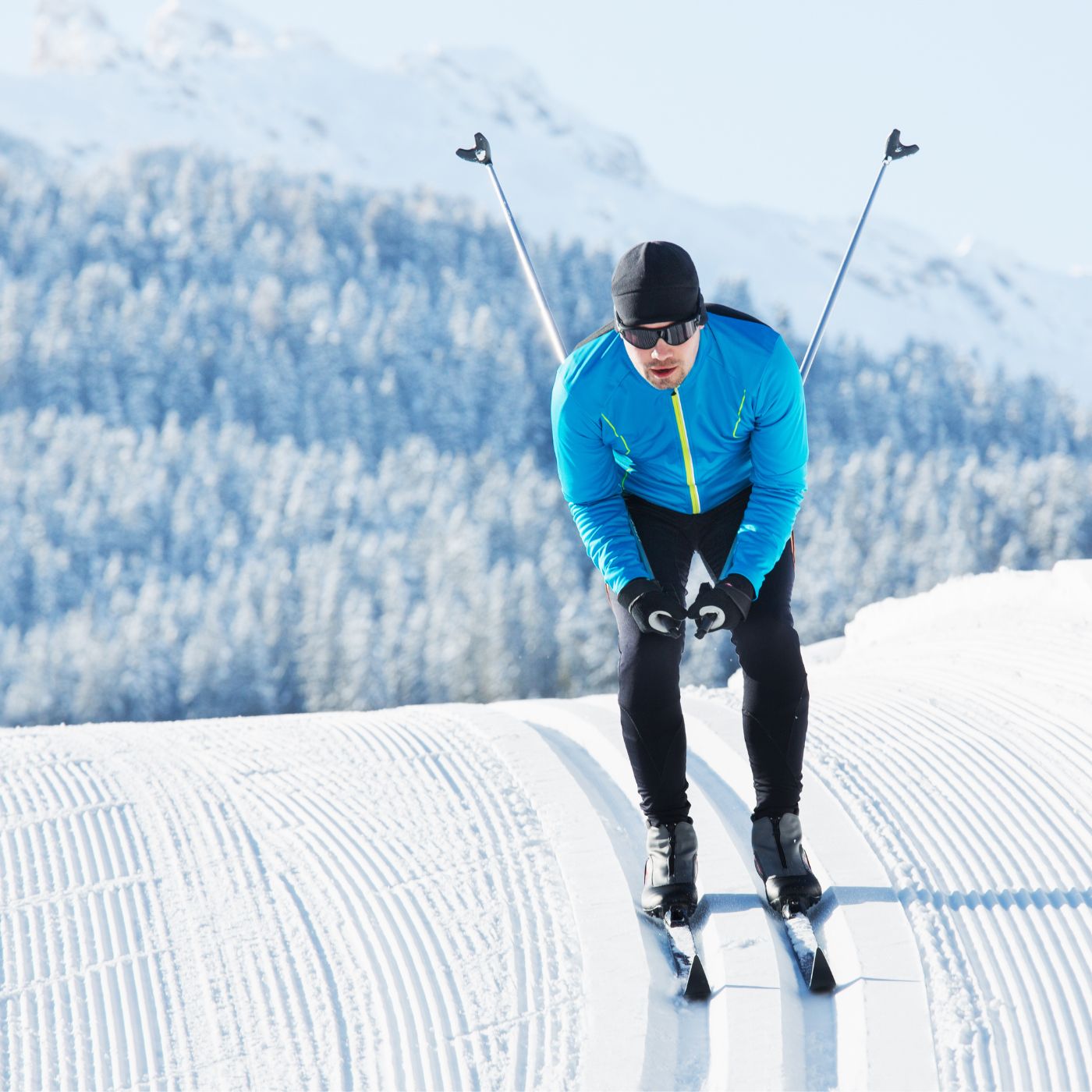 nordic skis, cross-country skiing, winter, snow