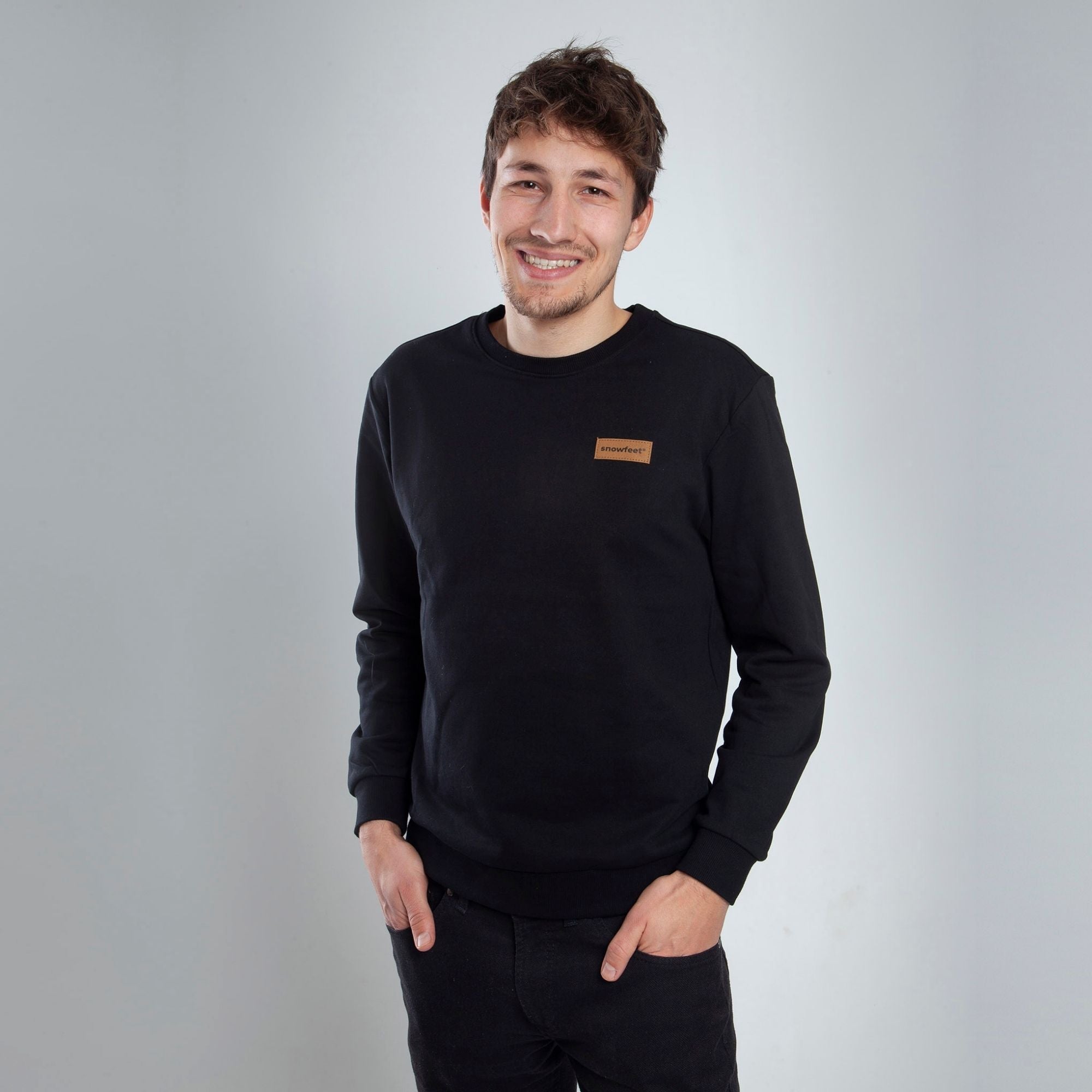 Long Sleeve Snowfeet Logo Jumper | Hoodie Black - snowfeet*