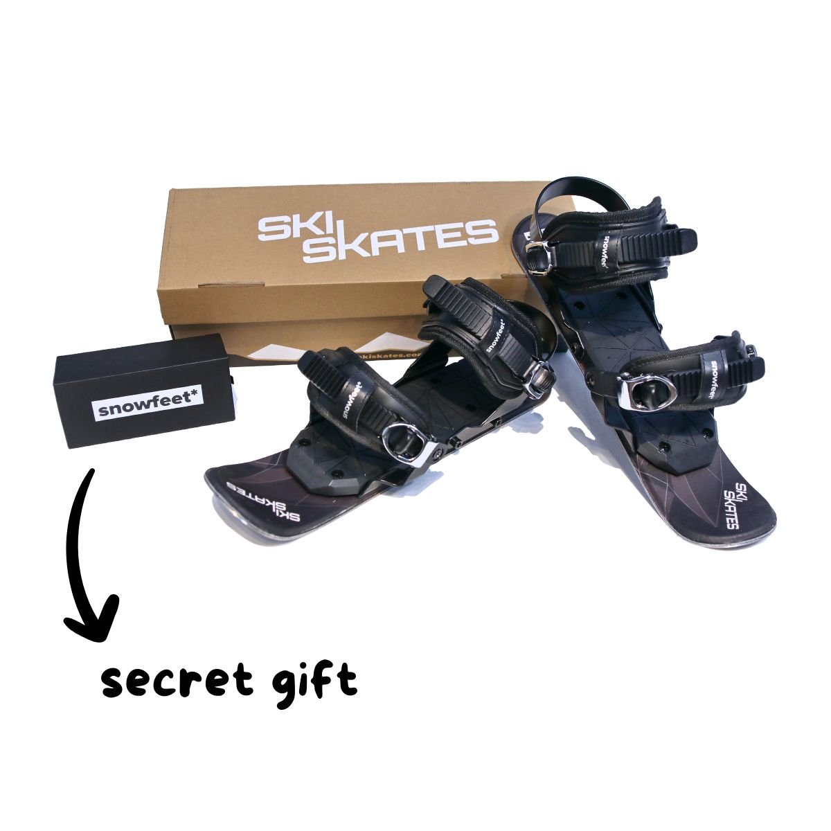 Skiskates by Snowfeet* | 44 CM | Skiblades Snowblades Skiboards Mini Skis - snowfeet*