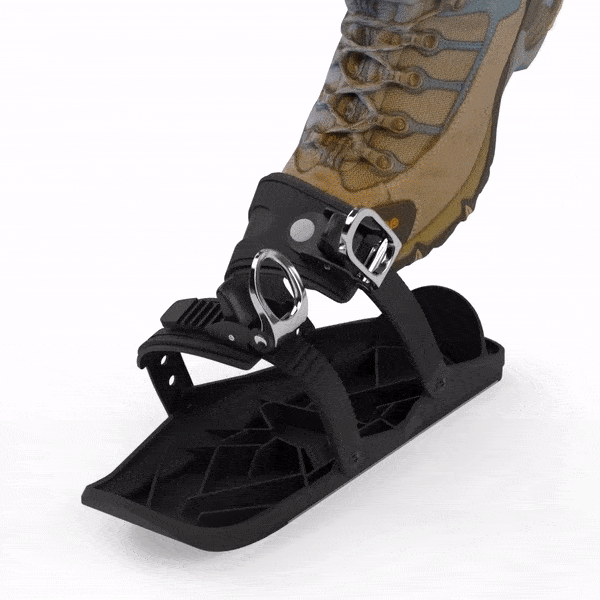 snowfeet mini skates for snow skiskates snowskates snowblades skiboards. Turn your shoes into mini ski. Attach Snowfeet to your winter or snowboard boots. Pick your short ski and foldable wearable sleds and enjoy the ride.