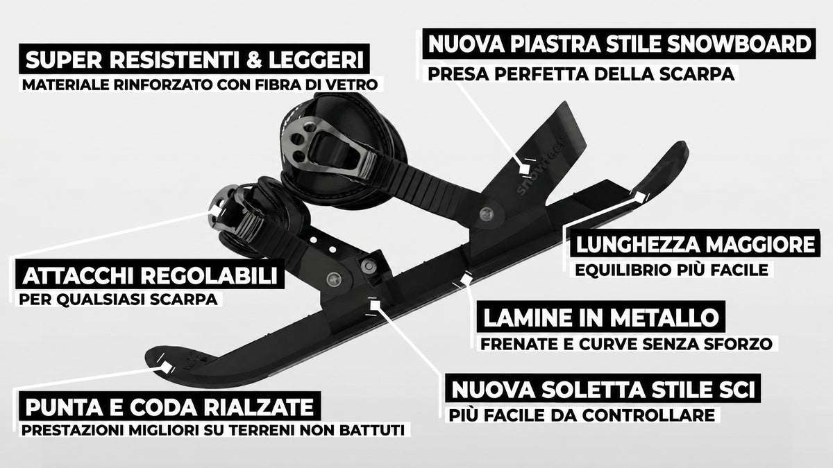 Snowfeet* PRO, pattini da neve Ski Skates