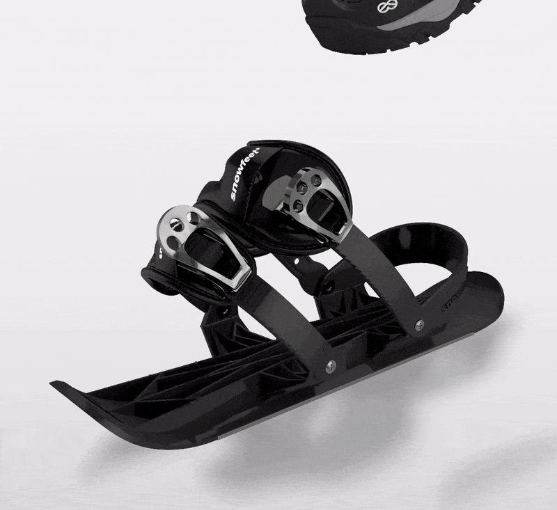 Snowfeet pro mini ski skates for snow snowskates skiskates skating ski short ski mini skiskate for snow snowfeet new model best model