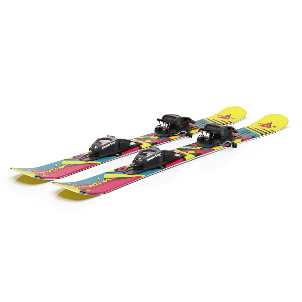 Snowfeet* Short Skis | 99 CM | Retro | Pro Ski Bindings | Skiblades Skiboards Snowblades - snowfeet*