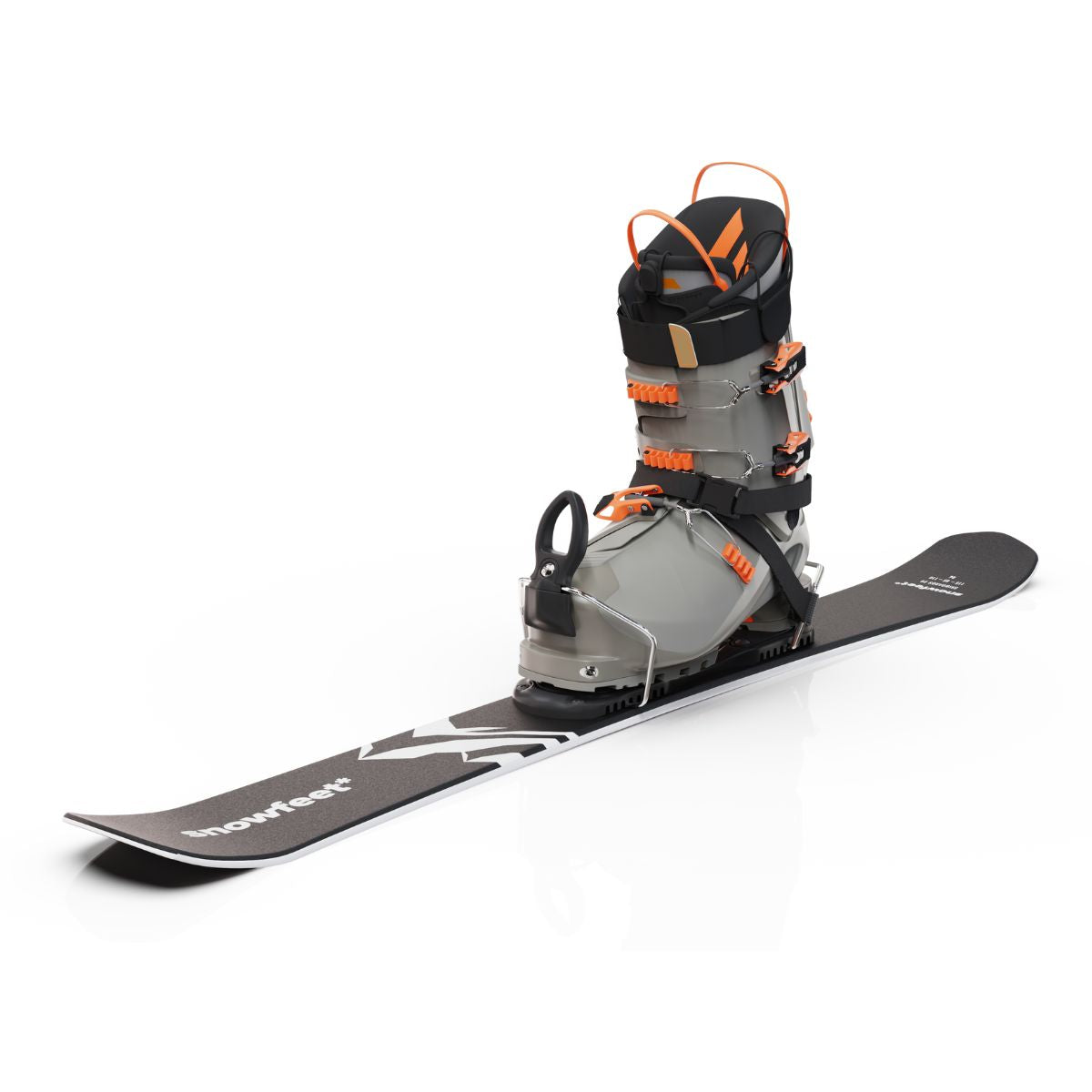 Snowfeet* Short Skis | 99 CM | Mountain Black | Ski bindings | Skiblades Skiboards Snowblades - snowfeet*