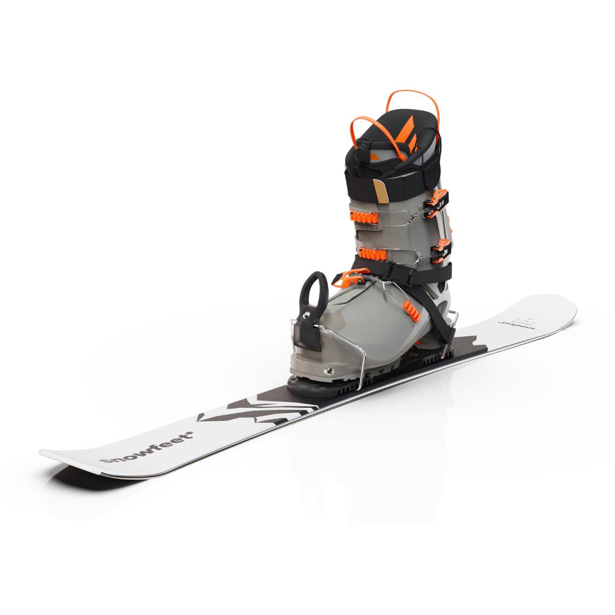 Snowfeet* Short Skis | 99 CM | Mountain White | Ski Bindings | Skiblades Skiboards Snowblades - snowfeet*