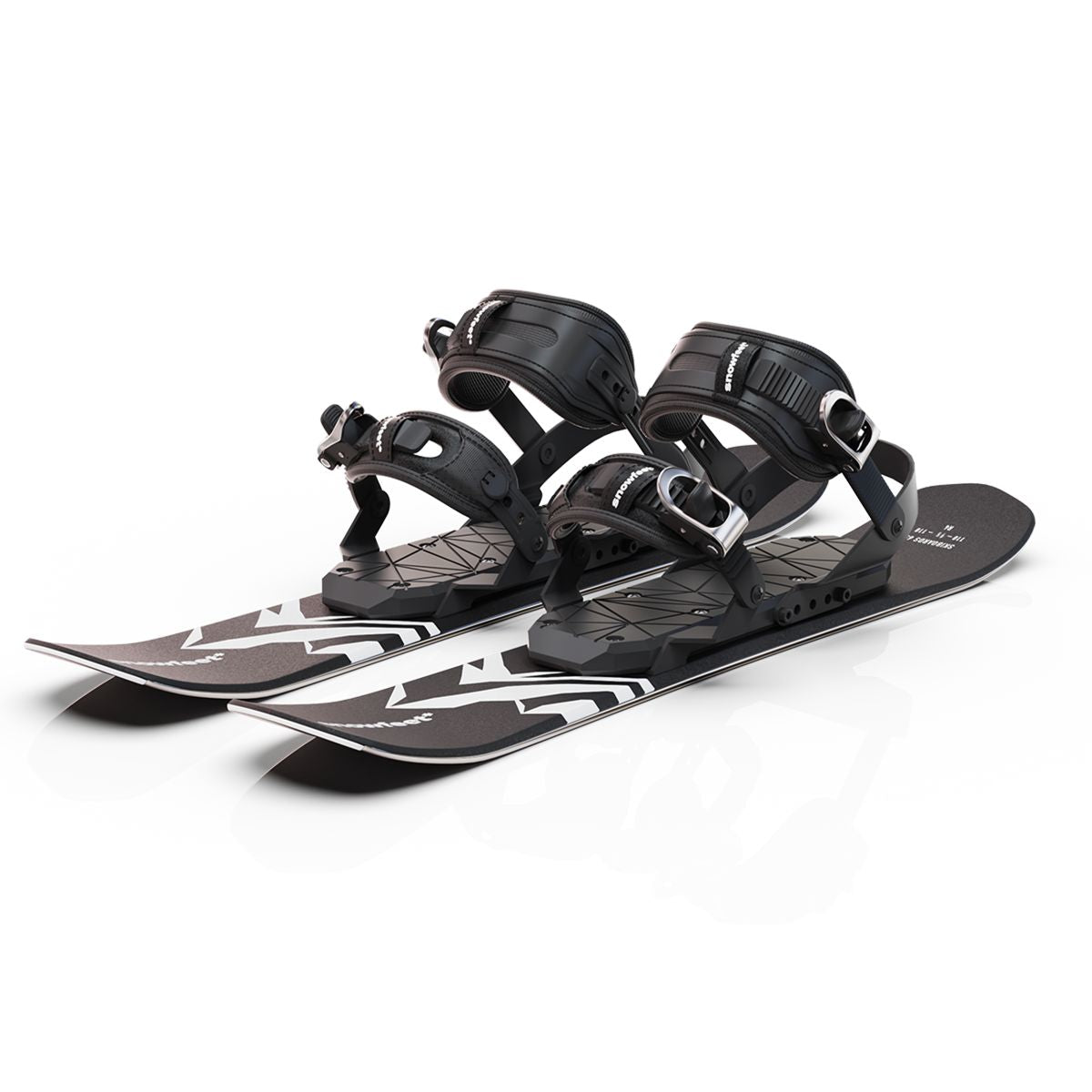 Snowfeet* Skiblades | 65 CM | Skiboards Snowblades Short Mini Skis - snowfeet* #Model_Snowfeet 65 CM#Binding_Snowboard#Color_Black