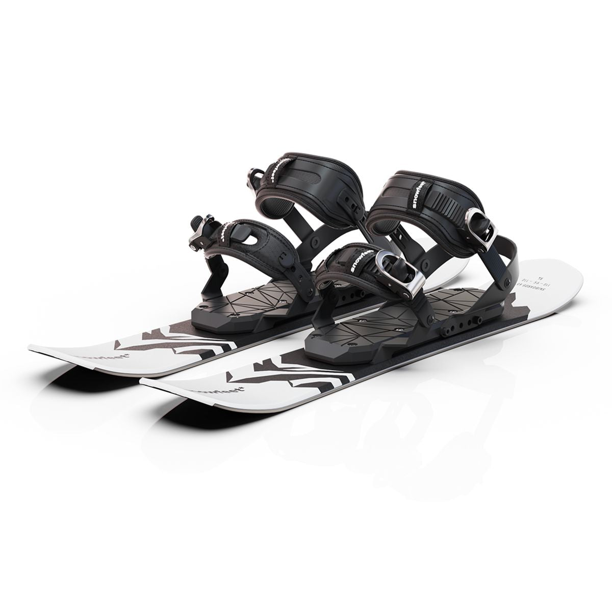 Snowfeet* Skiblades | 65 CM | Skiboards Snowblades Short Mini Skis - snowfeet*#Model_Snowfeet 65 CM#Binding_Snowboard#Color_White
