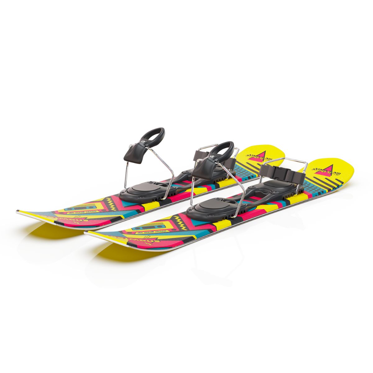 Snowfeet* Skiblades | 65 CM | Skiboards Snowblades Short Mini Skis - snowfeet* #Model_Snowfeet 65 CM#Binding_Ski#Color_Retro