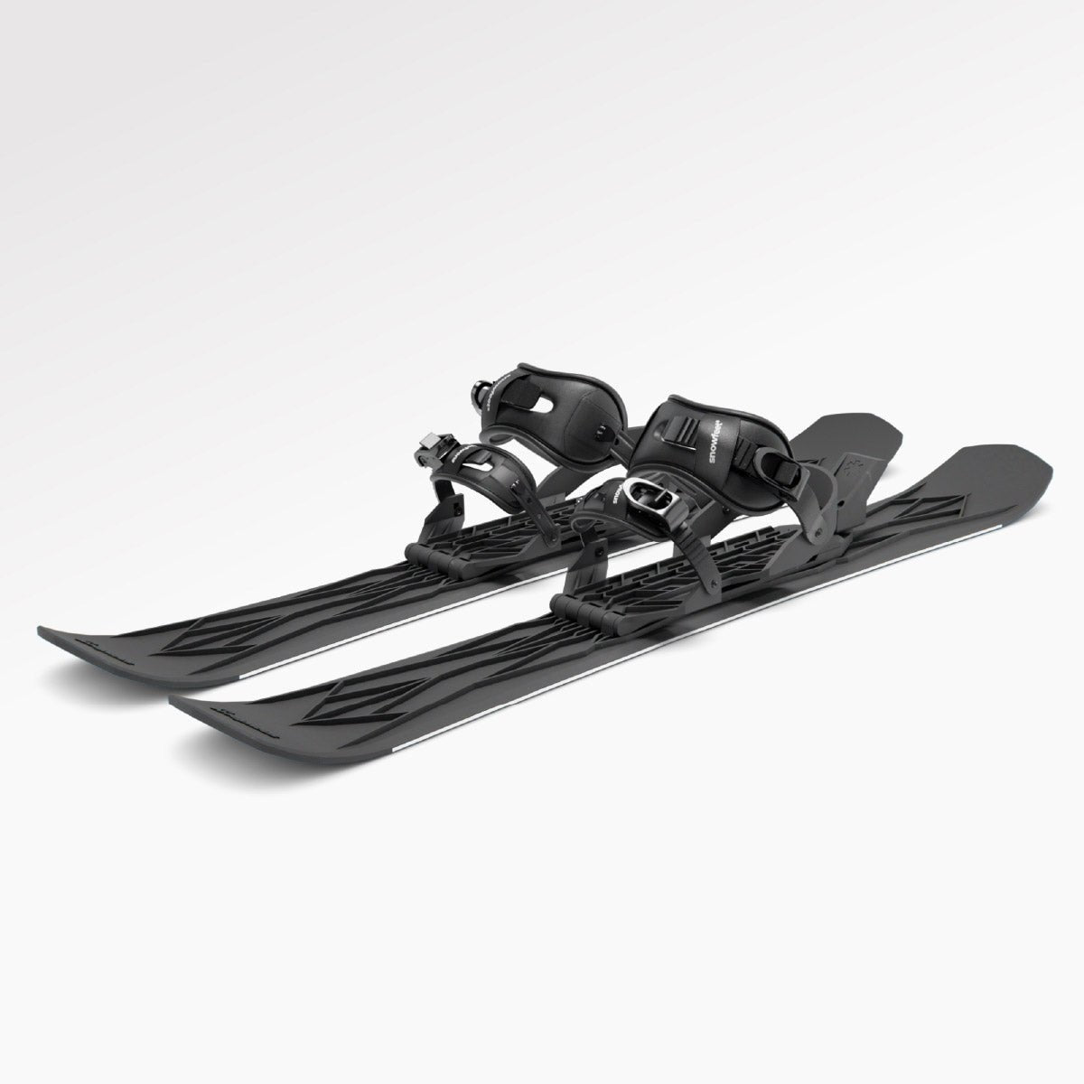 Snowfeet Walkski short backcountry touring skis for hiking and skiing, Climbing skins included, Fiberglass-reinforced polyamide.